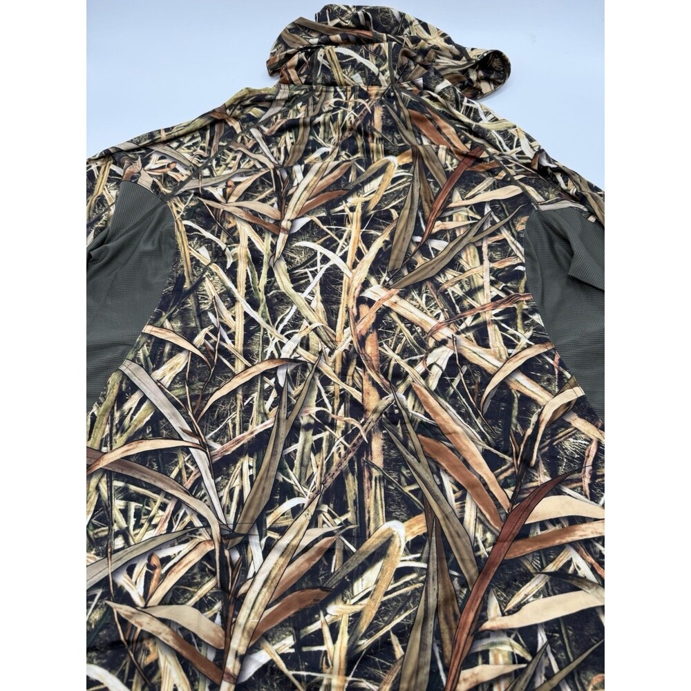 BassDash Dried Reeds Women’s UPF 50+ Camo Hoodie Shirt w Neck Gaiter FS03W 2XL - Picture 7 of 7